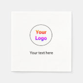 Serviette En Papier Logo personnalisé simple et élégant ici société (Devant)