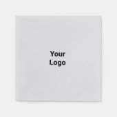 Serviette En Papier Logo personnalisé simple et élégant ici société (Devant)