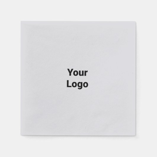 Serviette En Papier Logo personnalisé simple et élégant ici société (Devant)