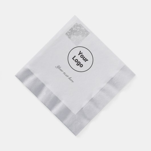 Serviette En Papier Logo personnalisé simple et élégant ici société (Coin)