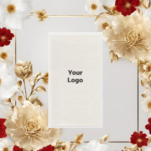 Serviette En Papier Logo personnalisé simple et élégant ici société