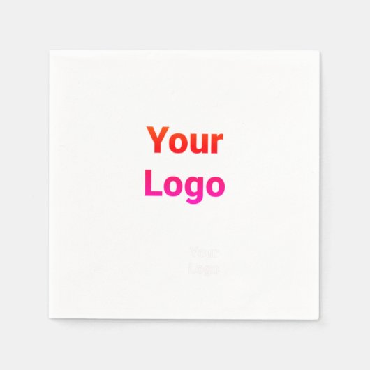 Serviette En Papier Logo personnalisé simple et élégant ici société cl (Devant)