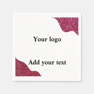 Serviette En Papier Logo personnalisé simple et élégant ici société ph