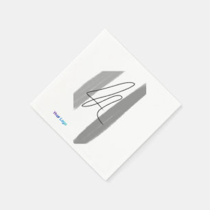 Serviette En Papier Logo personnalisé simple et élégant ici société t