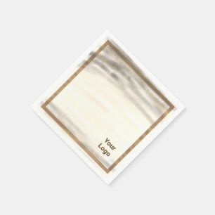 Serviette En Papier Logo personnalisé simple et élégant ici société t