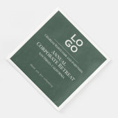 Serviette En Papier Logo personnalisé vert Événement d'entreprise ou d (Coin)