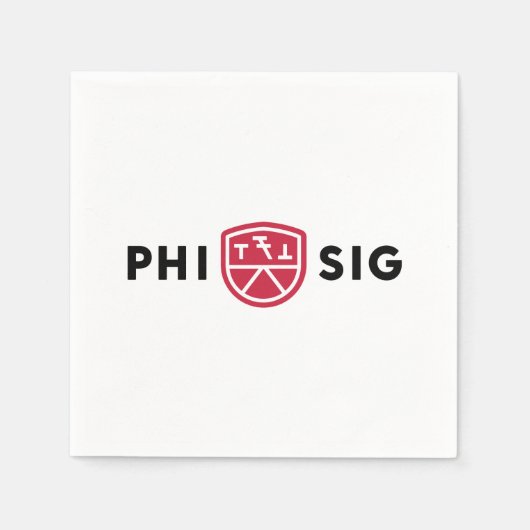 Serviette En Papier Logo Phi Sigma Kappa (Devant)