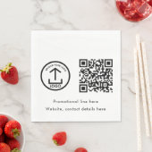 Serviette En Papier Logo professionnel imprimé sur mesure Code QR prom (En situation)