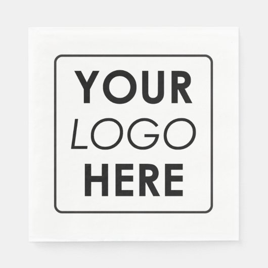 Serviette En Papier Logo professionnel personnalisé (Devant)