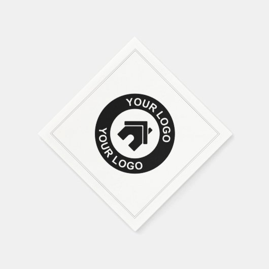 Serviette En Papier Logo Professionnel Personnalisé Ou Partie Image (Coin)