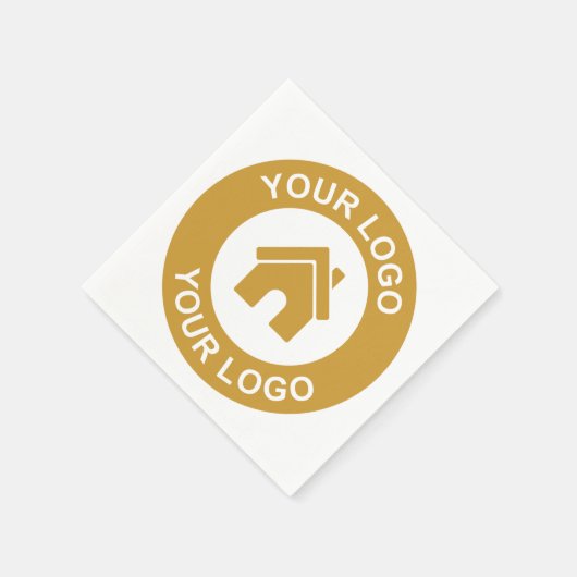 Serviette En Papier Logo Professionnel Personnalisé Ou Partie Papier I (Coin)