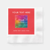 Serviette En Papier Logo promotionnel Cocktail rouge de Noël (Devant)