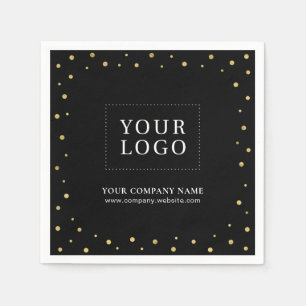 Serviette En Papier Logo promotionnel Gold & Gold Confetti Business