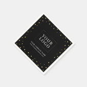 Serviette En Papier Logo promotionnel Gold & Gold Confetti Business (Coin)