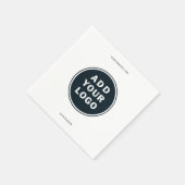 Serviette En Papier Logo promotionnel noir simple (Coin)