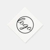 Serviette En Papier Logo promotionnel personnalisé (Coin)