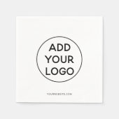 Serviette En Papier Logo promotionnel tendance simple en noir et blanc (Devant)