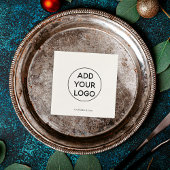 Serviette En Papier Logo promotionnel tendance simple en noir et blanc