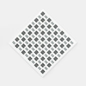 Serviette En Papier Logo simple à répétition 2 | Blanc (Coin)