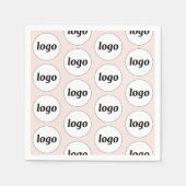 Serviette En Papier Logo simple Motif promotionnel Blush Pink (Devant)