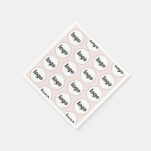 Serviette En Papier Logo simple Motif promotionnel Blush Pink (Coin)
