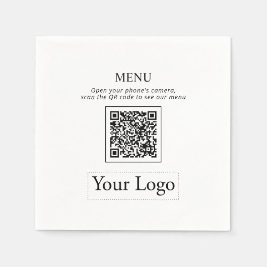 Serviette En Papier Logo simple pour entreprise & Serviettes de table (Devant)