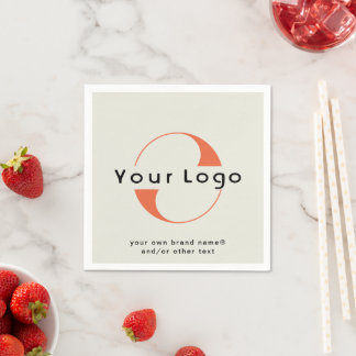 Serviette En Papier Logo sur Green + Black Text Company Business Paper