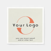 Serviette En Papier Logo sur Green + Black Text Company Business Paper (Devant)