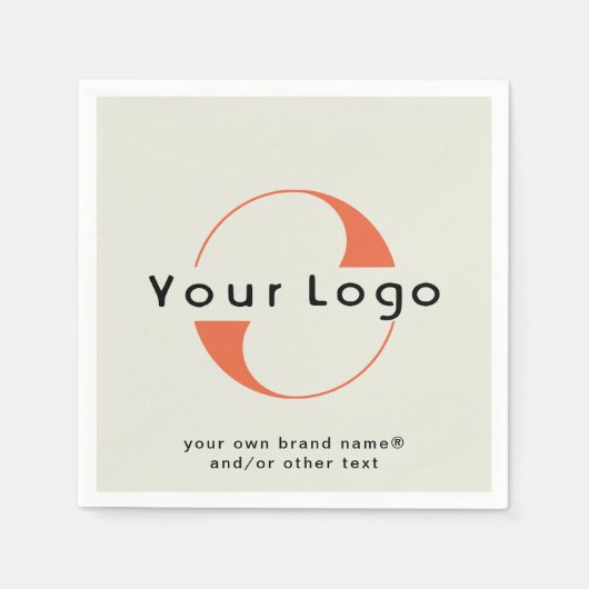 Serviette En Papier Logo sur Green + Black Text Company Business Paper (Devant)