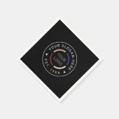Serviette En Papier Logo sur mesure arrondi, marque commerciale (Coin)