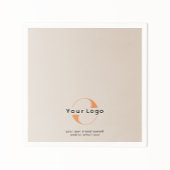 Serviette En Papier Logo sur Tan + Black Text Company Business Paper N