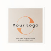 Serviette En Papier Logo sur Tan + Black Text Company Business Paper N