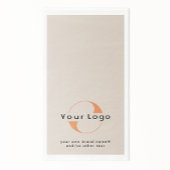 Serviette En Papier Logo sur Tan clair + Black Text Company Business P