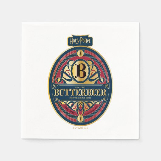 Serviette En Papier Logo vertical BUTTERBEER™ (Devant)
