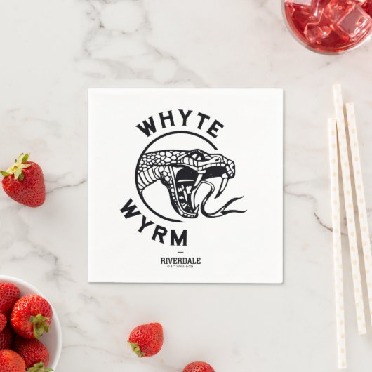 Serviette En Papier Logo Whyte Wyrm (En situation)