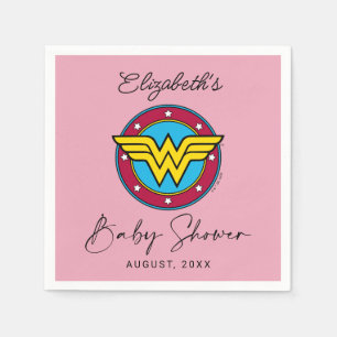 Serviette En Papier Logo Wonder Woman Nouveau bébé bientôt