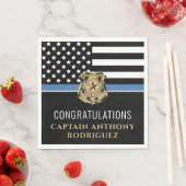 Serviette En Papier Loi sur la retraite de la police Ligne bleue mince (En situation)