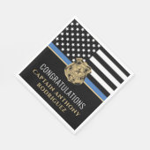 Serviette En Papier Loi sur la retraite de la police Ligne bleue mince (Coin)