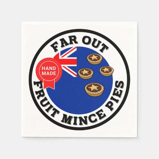 Serviette En Papier Loin de la Nouvelle-Zélande Pies de Mince Fruit (Devant)