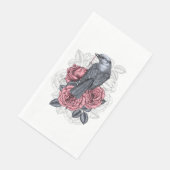 Serviette En Papier L'oiseau avec la clé argentée (Coin)