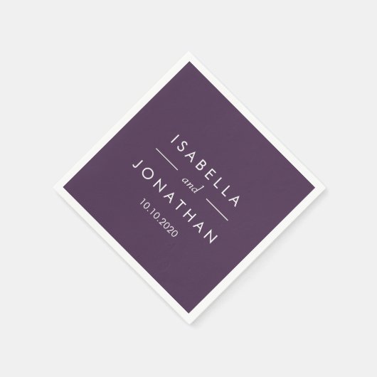 Serviette En Papier L'Olivier | Personnalisation du mariage corple (Coin)