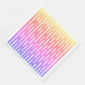 Serviette En Papier Lollipops Coeurs Rayures (Coin)