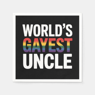 Serviette En Papier L'oncle le plus gay du monde, le Gay pride LGBTQ,