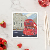 Serviette En Papier London Bus Paper Napkin (En situation)