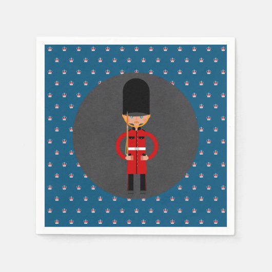 Serviette En Papier London Guard Boy Birthday Party (Devant)