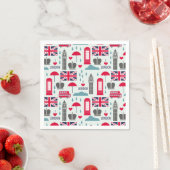 Serviette En Papier Londres, Angleterre Napkins (En situation)