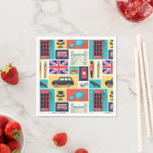 Serviette En Papier Londres, Angleterre Napkins (En situation)