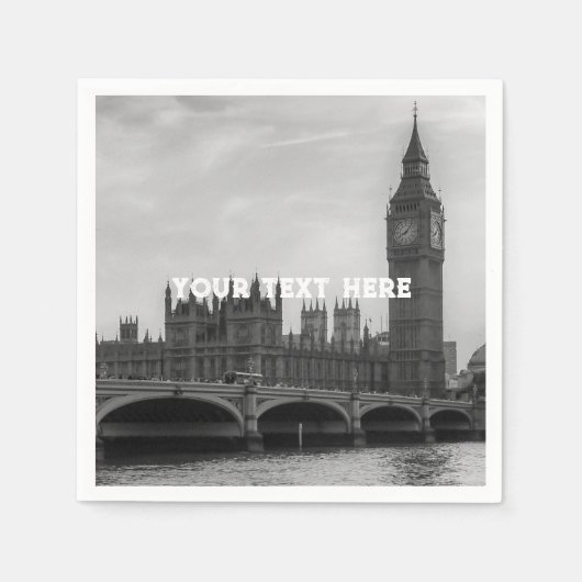 Serviette En Papier Londres Angleterre Royaume-Uni Big Ben UK (Devant)
