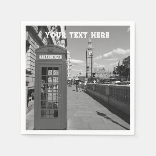 Serviette En Papier Londres Angleterre Royaume-Uni Big Ben UK Napkins (Devant)