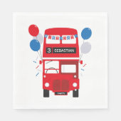 Serviette En Papier Londres Red Bus personnalisées serviettes en papie (Devant)